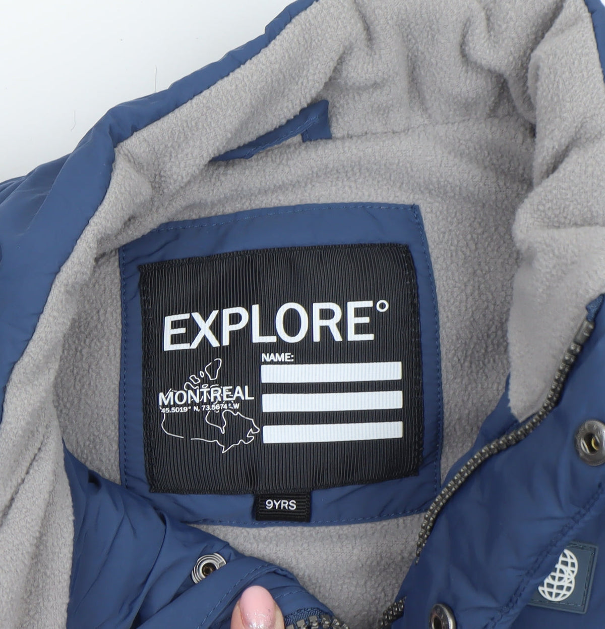 Explore Boys Blue Padded Bodywarmer Gilet 9 Years Lined Zip Outdoor Vest