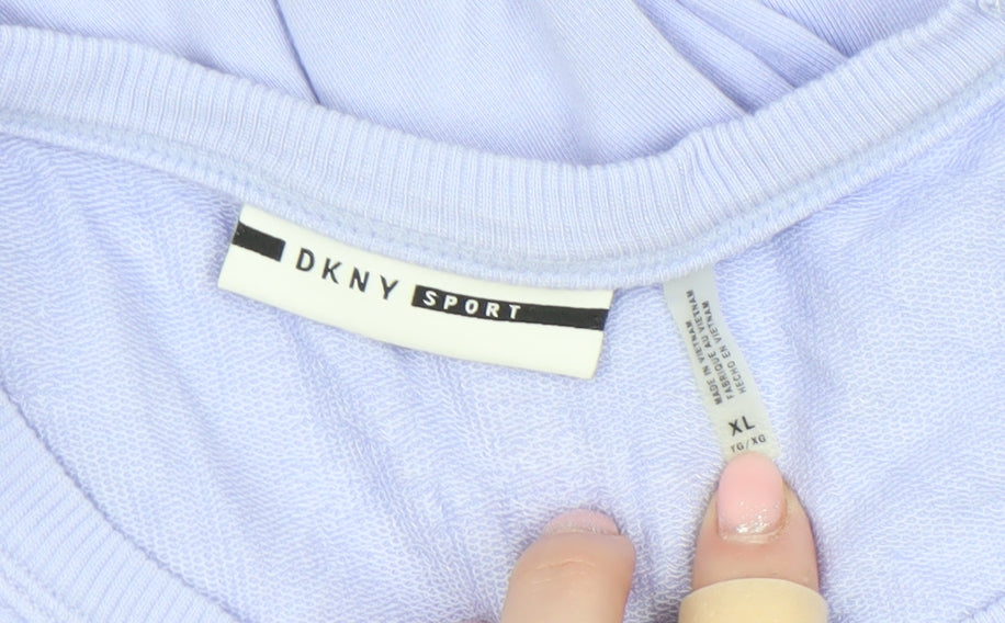 DKNY Sport Women's Lilac Pullover Sweatshirt XL Cotton Blend