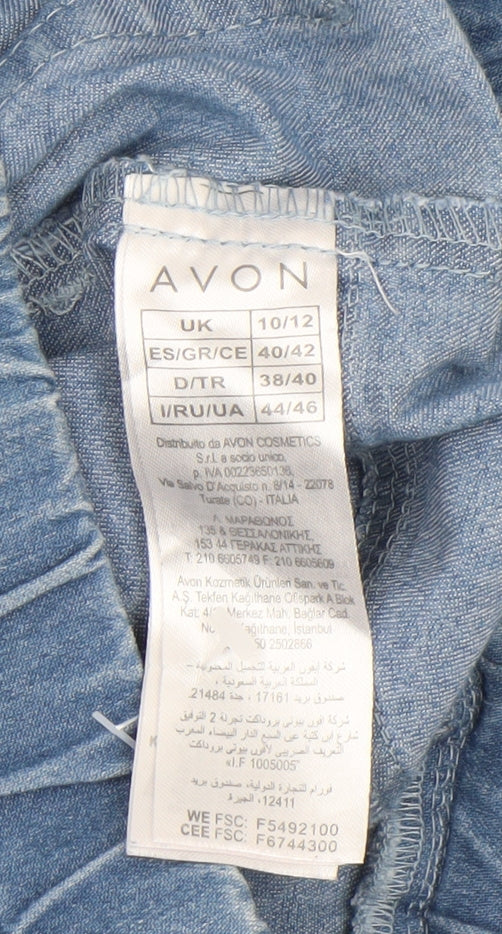 Avon Women's Blue Denim Jegging Jeans Size 10-12 Elastic Waist