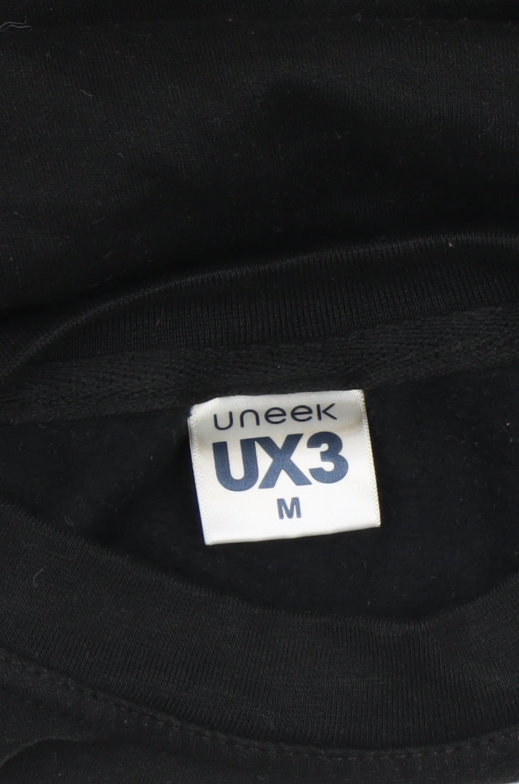 Uneek Mens Black Christmas Graphic Pullover Sweatshirt Size M