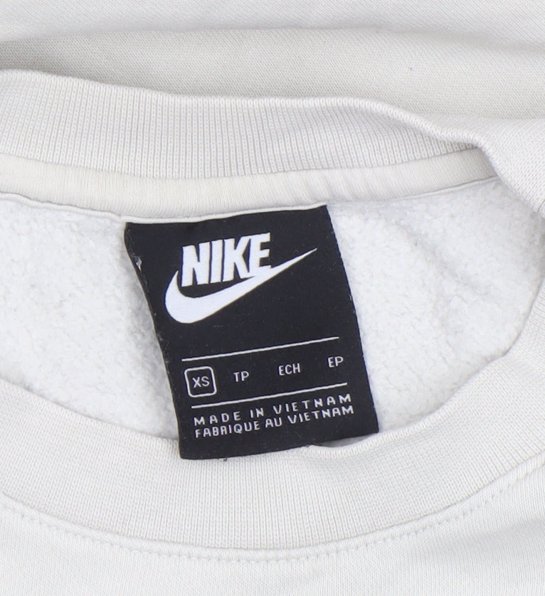 Nike Women’s Beige XS Pullover Sweatshirt Classic Crew Neck
