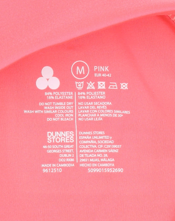 Dunnes Womens Pink 1/4 Zip Pullover Sweatshirt Size 12 UK
