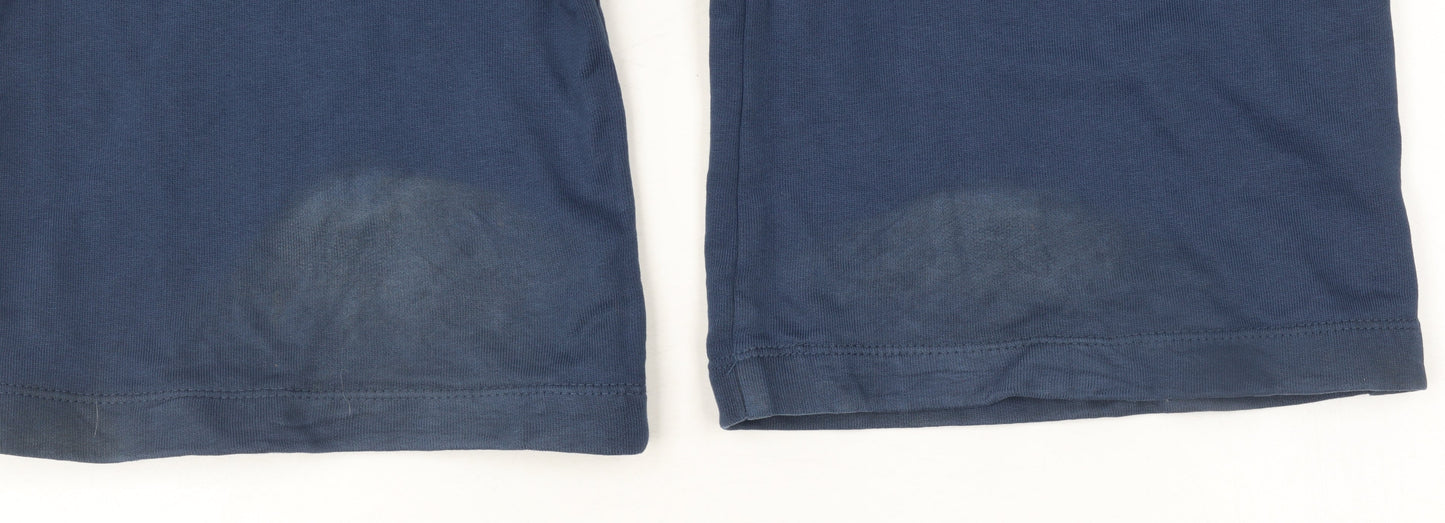 BO&TEE Womens Blue XS Cotton Sweatpants with Logo