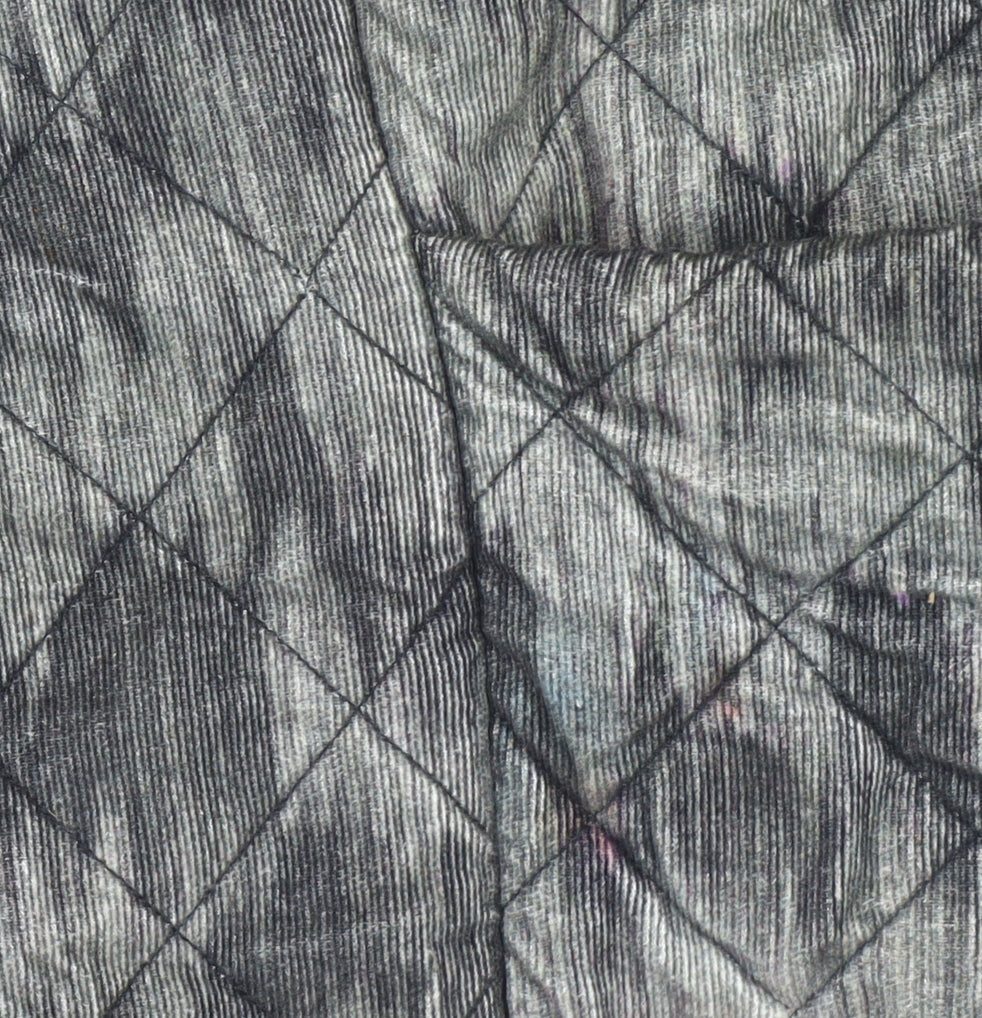 Conditions Apply Women's Grey Quilted Long Coat XS Relaxed Fit