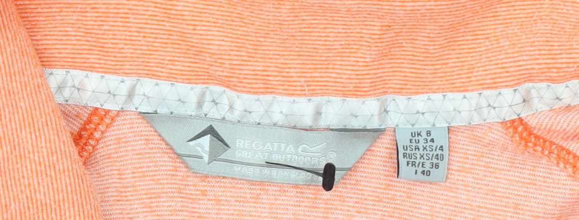 Regatta Women Orange 1/2 Zip Pullover Sweatshirt Size 8