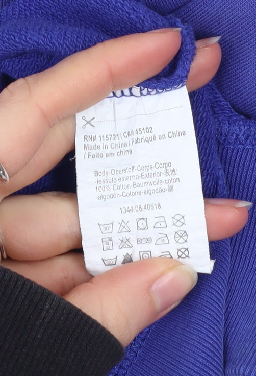 Scotch Master Brand Women's Blue Hooded Pullover Sweatshirt Size 14