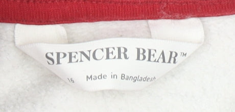 Marks & Spencer Womens Grey Spencer Bear Jumper Size 16 Pullover Sweatshirt