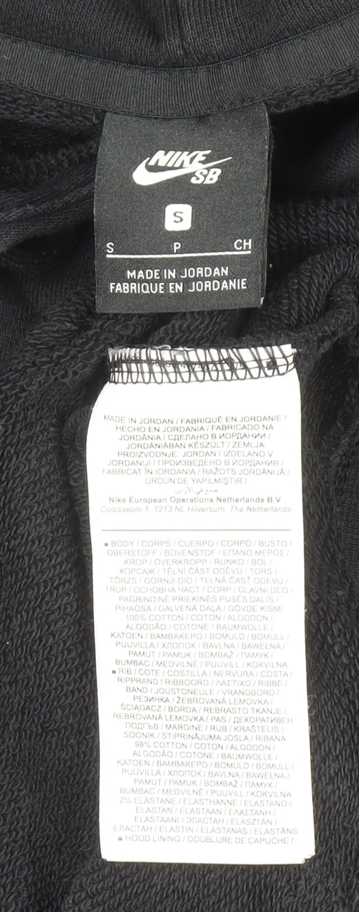 Nike SB Men's Black Pullover Hoodie Size S Embroidered Logo