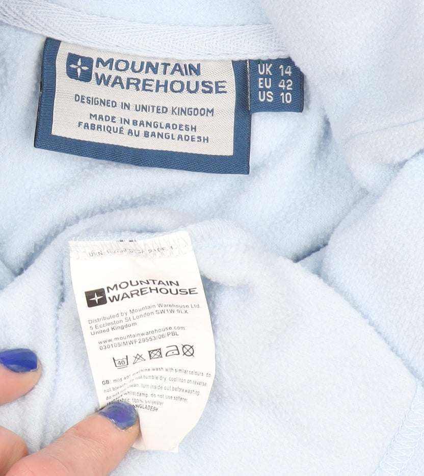 Mountain Warehouse Womens Blue Fleece Cowl Neck Jumper Size 14