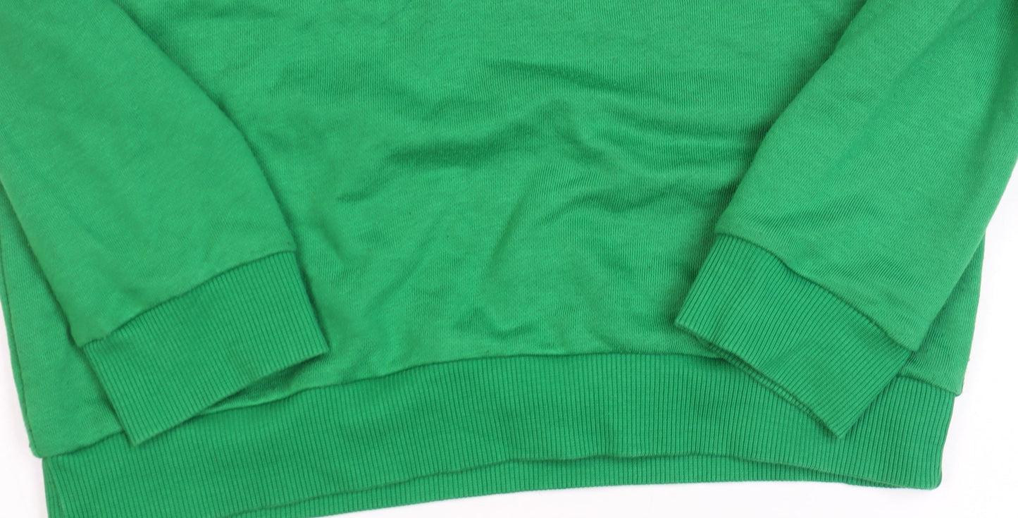 Adidas Boys Green Crew Neck Pullover Sweatshirt 11-12 Years