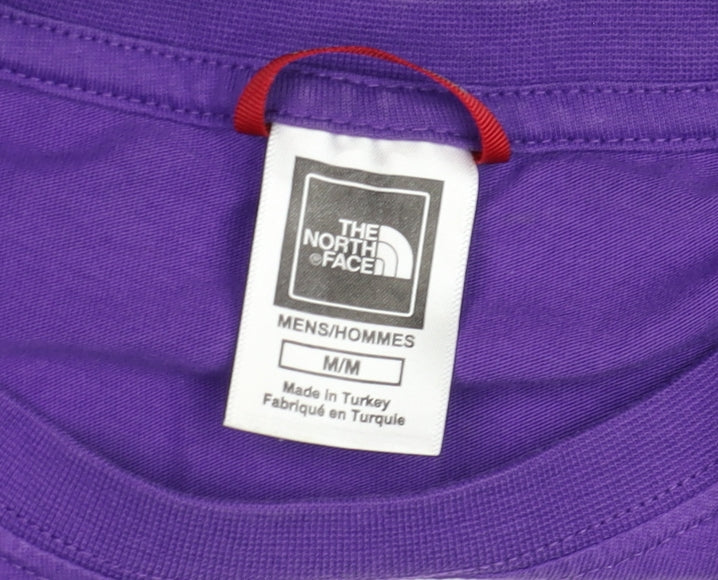 The North Face Men's Purple Cotton Crew Neck T-Shirt Medium
