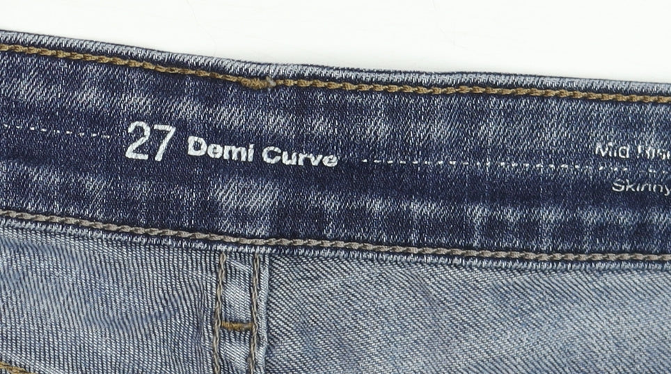 Levi's Women's Blue Size 8 Demi Curve Mid Rise Skinny Jeans