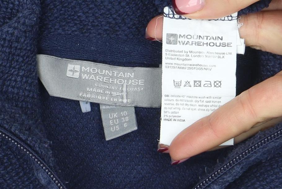 Mountain Warehouse Women Navy 1/2 Zip Pullover Fleece Size 10