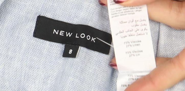 New Look Women's Blue Linen Blend Shawl Collar Blazer Size 8