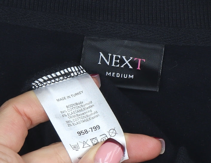 Next Men’s Black Full Zip Sweatshirt Medium Regular Fit