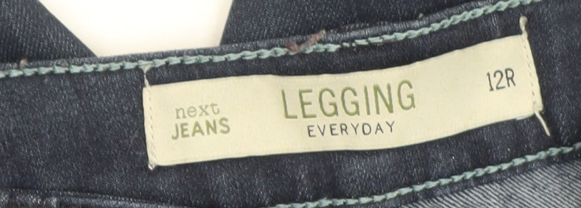 Next Womens Blue Jegging Jeans Size 12R Slim Fit Stretch Denim