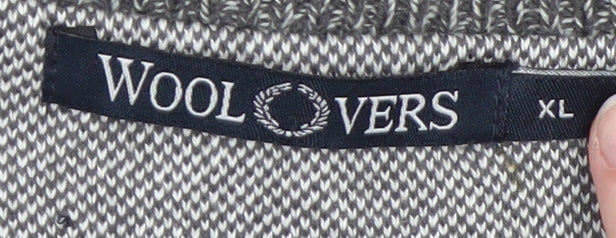 Woolovers Men's Grey Cotton Crew Neck Jumper XL