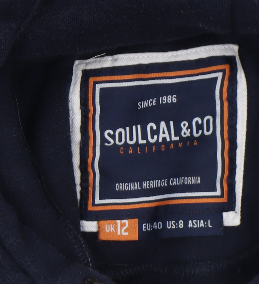 SoulCal & Co Women's Navy Blue Pullover Hoodie Size 12