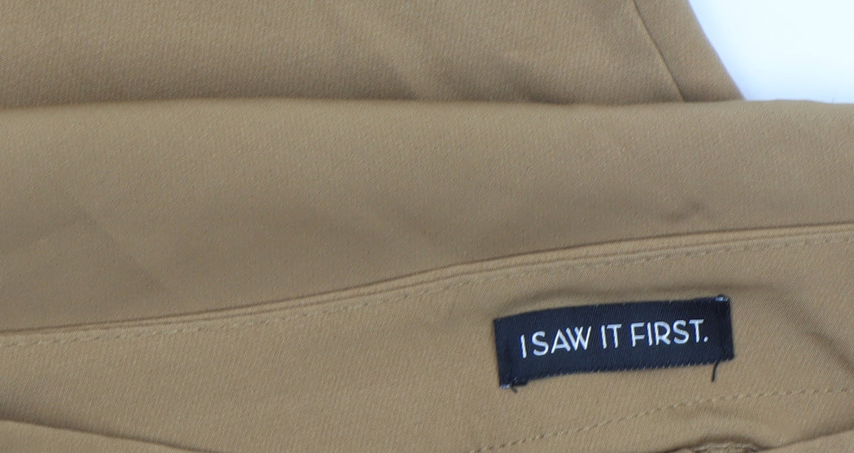 I Saw It First Women Brown Size 10 Slim Fit Tapered Trousers