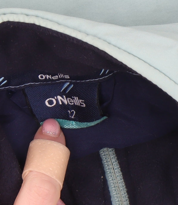 O'Neill Womens Green Size 12 Lined Full Zip Short Jacket