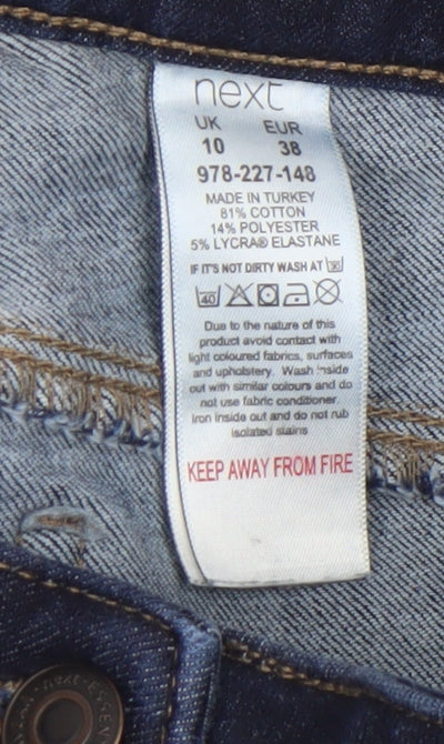 Next Women's Blue Skinny Jeans Size 10 Slim Fit Stretch Denim