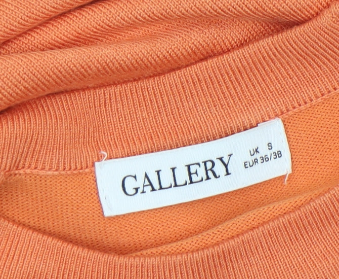 Gallery Women’s Orange Crew Neck Pullover Jumper Size S