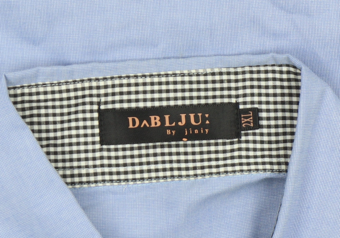 Dablju by Jiniy Men’s Blue Long Sleeve 2XL Button-Up Shirt