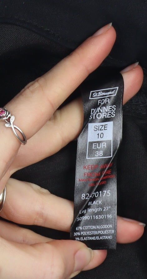 Dunnes Women's Black Skinny Jeans Size 10 Regular Denim