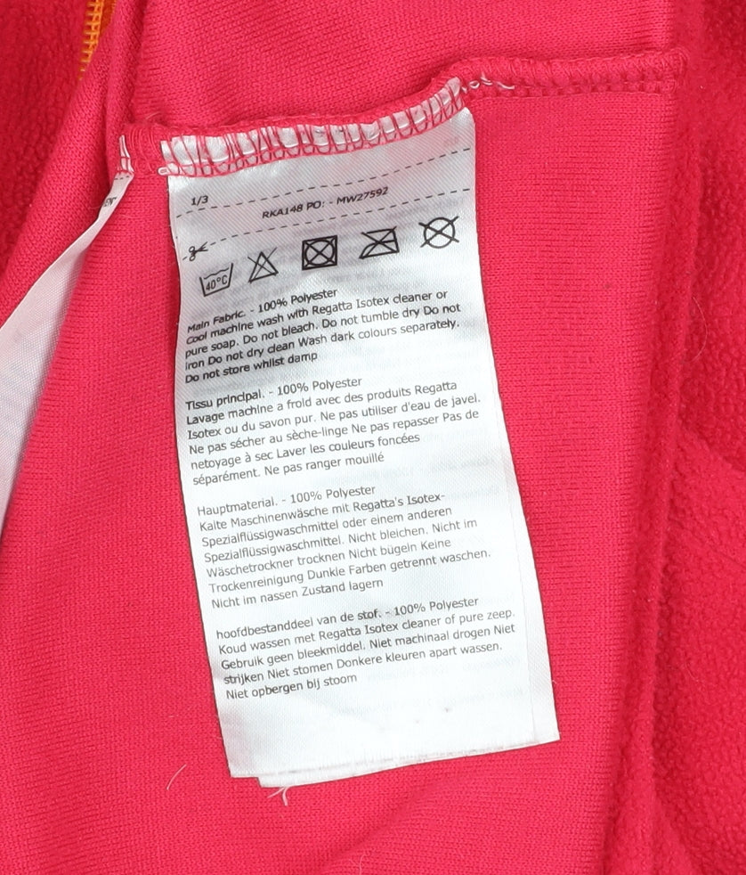 Regatta Girls Pink Fleece 1/4 Zip Pullover Sweatshirt Size 4XL