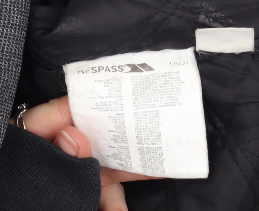 Trespass Men's Grey XS Waterproof Hooded Parka Coat