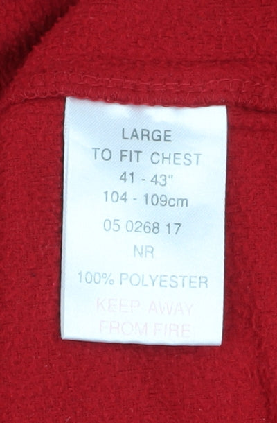 Peter Storm Men’s Red Fleece 1/4 Zip Pullover Sweatshirt Size L