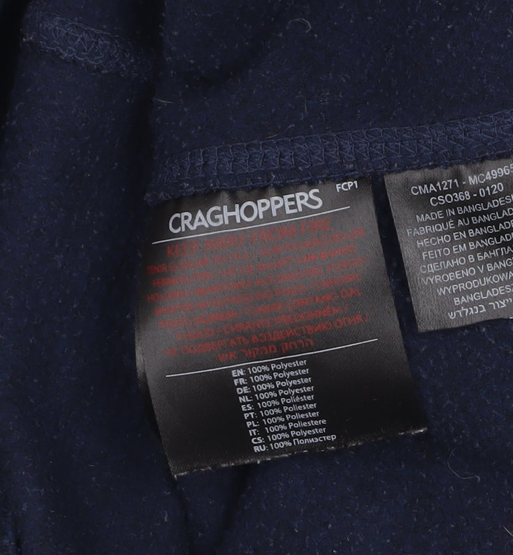 Craghoppers Men's Blue XL Fleece 1/2 Zip Pullover Sweatshirt