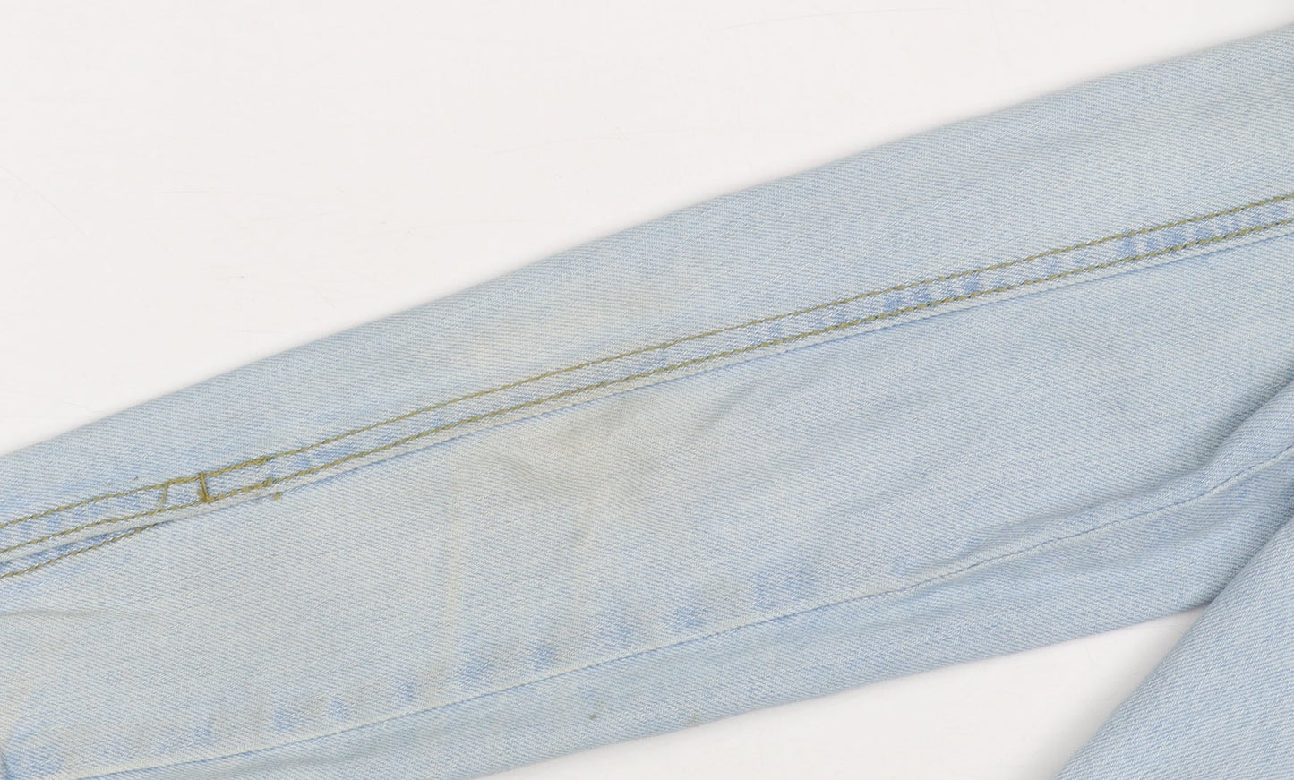 Mango Women Blue XS Denim Basic Jacket Buttoned Cotton