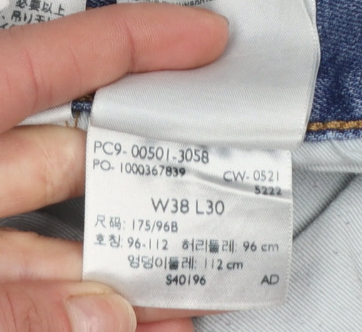 Levi’s Premium Men’s Blue Distressed Straight Jeans W38 L30