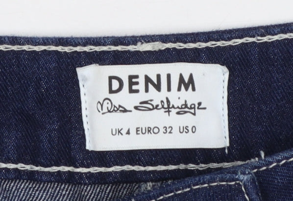 Miss Selfridge Women’s Blue Denim A-Line Mini Skirt UK 4