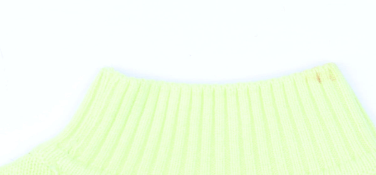 New Look Women Yellow Petite Mock Neck Long Sleeve Jumper Size S