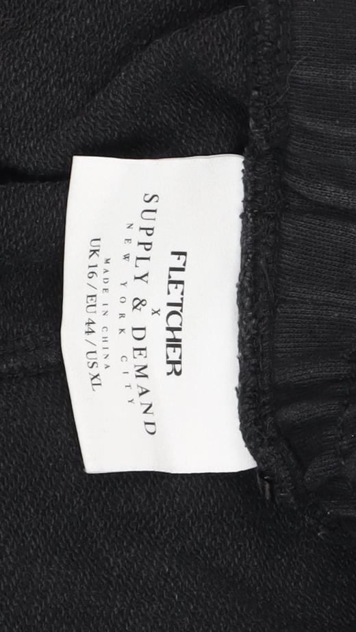 Fletcher x Supply & Demand Men's Black XL Track Pants with Snap Sides