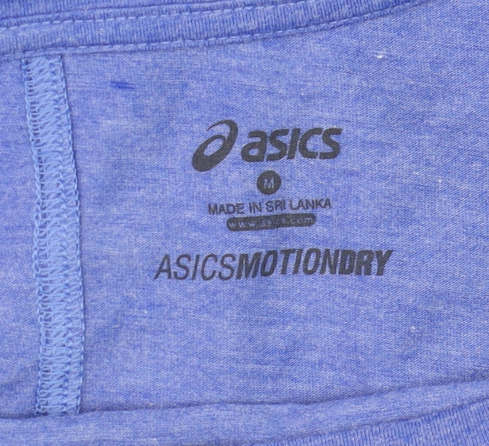 ASICS Men Blue MotionDry Sports T-Shirt Size M Lightweight Activewear