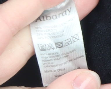Albaray Women's Black Crew Neck Knit Jumper Size 10