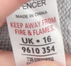 Marks and Spencer Women Grey Boat Neck 3/4 Sleeve Knit Jumper Size 16