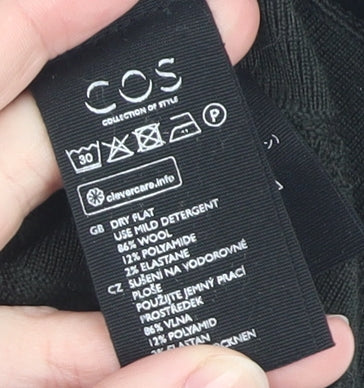 COS Womens Black Wool Roll Neck Sleeveless Vest XS