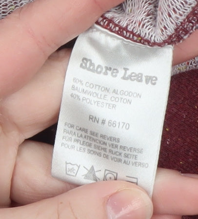 Shore Leave Men's Red Crew Neck Cotton Blend Sweatshirt Size S