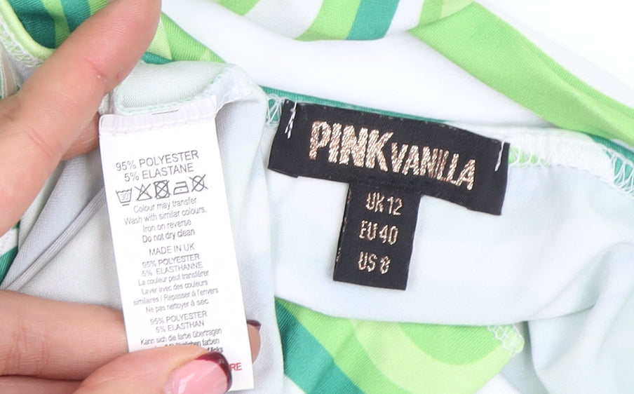 Pink Vanilla Women’s Green Halter Bodycon Dress Size 12