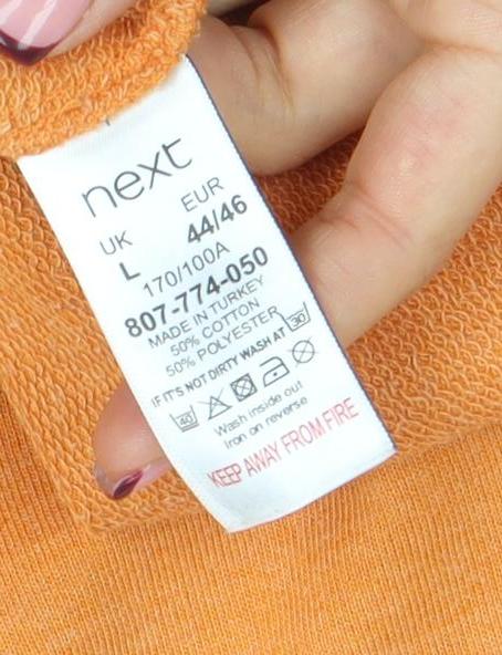 Next Women Orange Paris Eiffel Tower Pullover Sweatshirt L