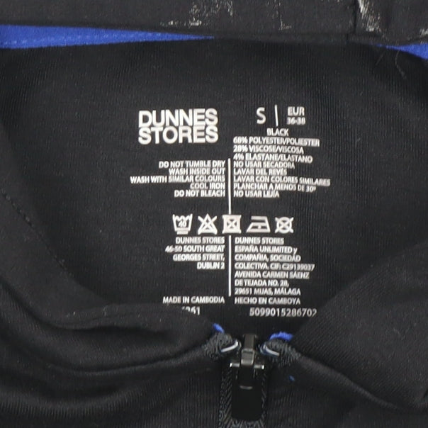 Dunnes Women's Black 1/4 Zip Hoodie Size S