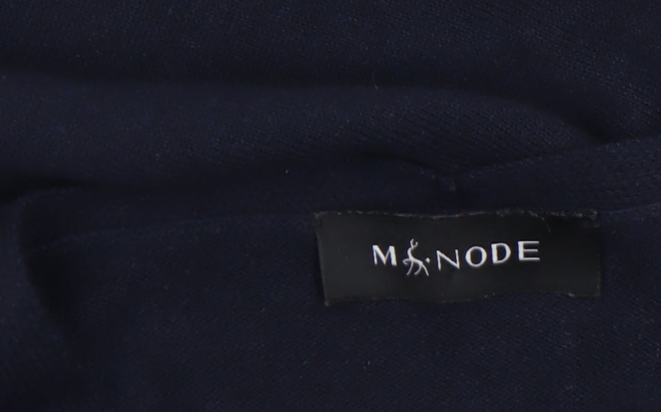 M&Node Women's Navy V-Neck Long Sleeve Jumper Size L