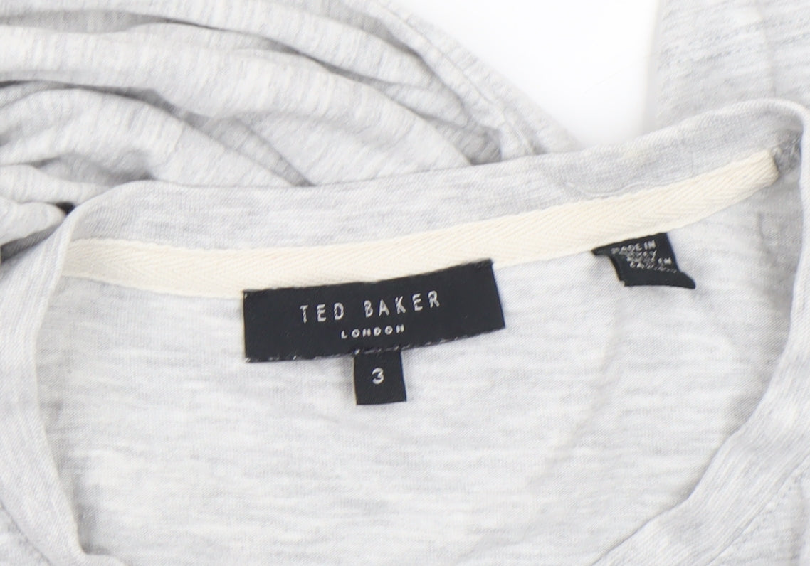 Ted Baker Men's Grey Cotton Blend Crew Neck T-Shirt Size M