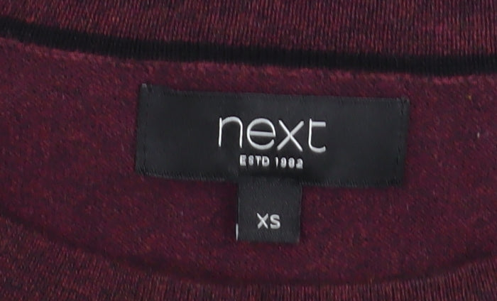 Next Men’s Red Cotton Blend Crew Neck Pullover Jumper XS