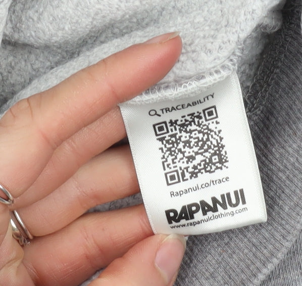 Rapanui Women's Grey Choose Love Organic Cotton Pullover Sweatshirt S