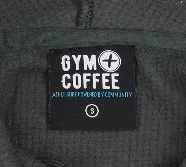 Gym+Coffee Womens Khaki Small Pullover Sweatshirt High Neck Recycled Polyester